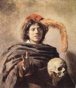 Frans Hals Young man with a skull France oil painting artist